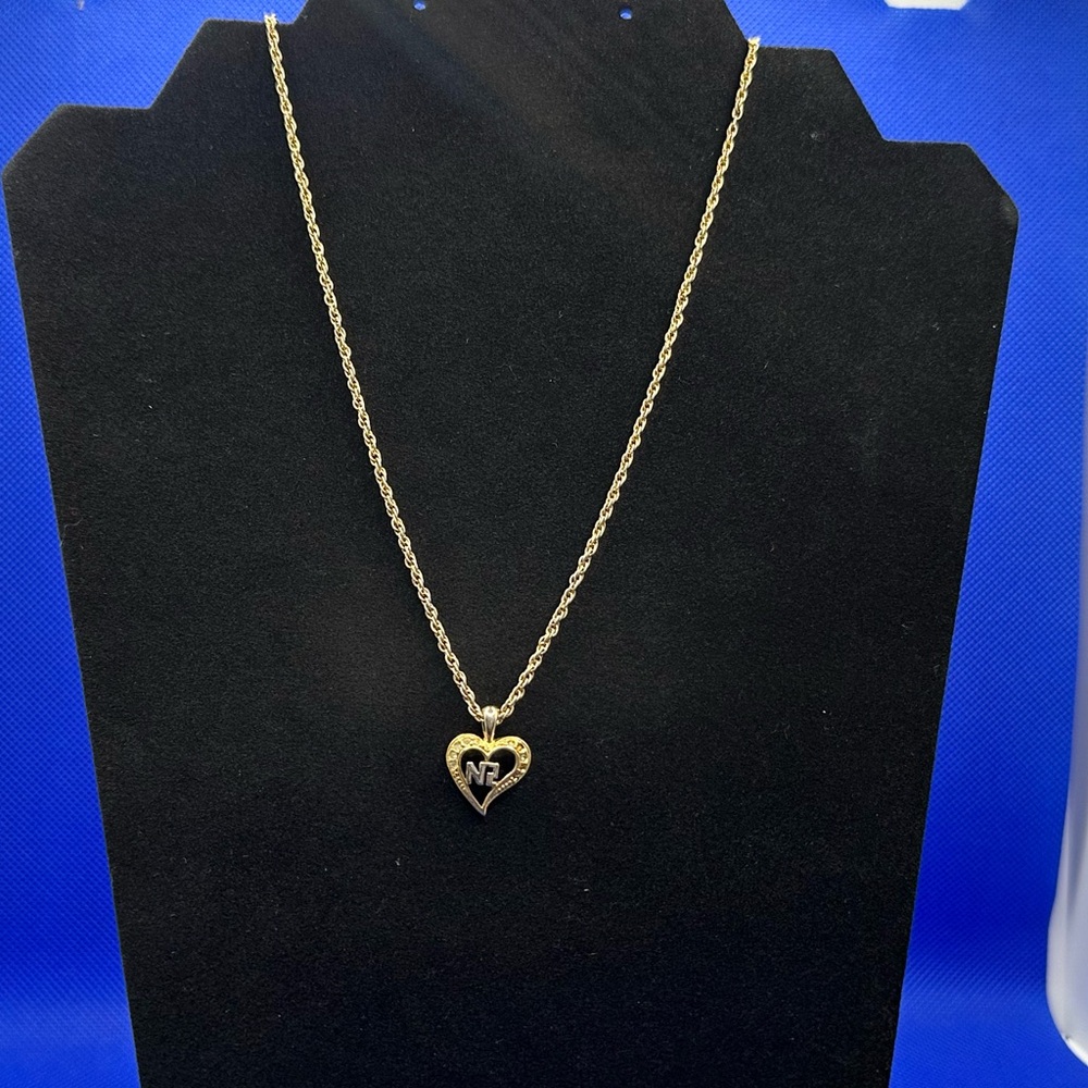 Nina Ricci Gold And Crystal Heart Necklace 149$